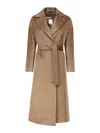 Alisheva Coat In Brushed Wool Cloth In Brown