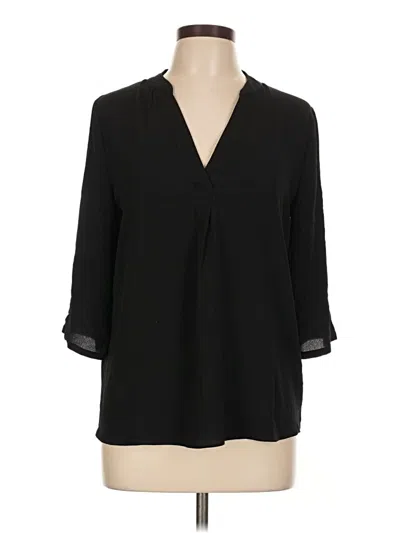 Pre-owned Alison Andrews 3/4 Sleeve Blouse In Black