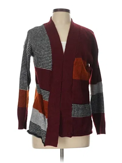 Pre-owned Alison Andrews Cardigan Sweater In Burgundy