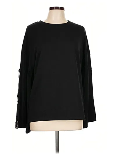 Pre-owned Alison Andrews Long Sleeve Top Black Boatneck Tops