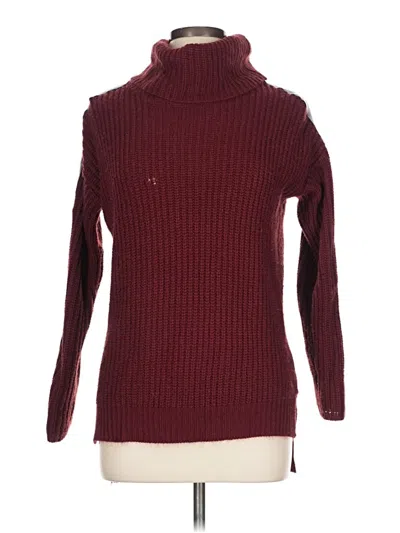 Pre-owned Alison Andrews Turtleneck Sweater In Burgundy