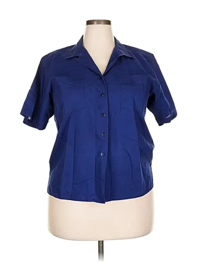 Pre-owned Alison Craig Short Sleeve Blouse In Blue