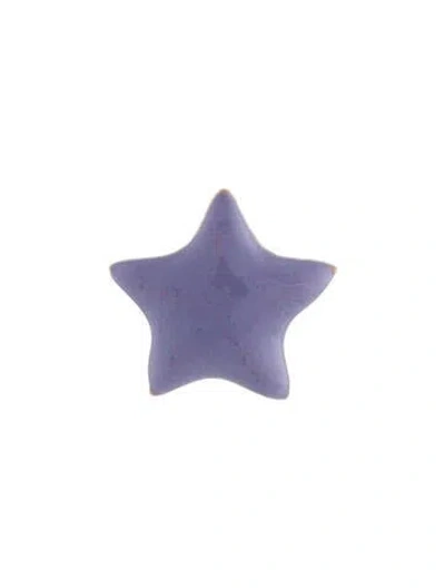 Pre-owned Alison Lou 14k Enamel Tiny Star Stud Earring In Multi