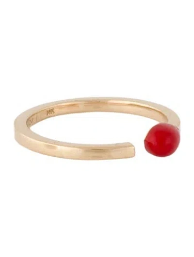 Pre-owned Alison Lou 14k Match Stack Ring In Multi