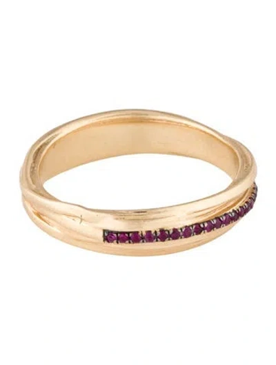 Pre-owned Alison Lou 14k Ruby Band In Multi