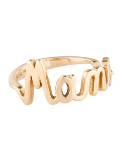 Pre-owned Alison Lou 14k Topaz Mama Band In Multi