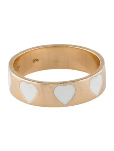 Pre-owned Alison Lou Heart Throb Band In White