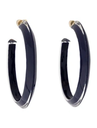Pre-owned Alison Lou Lucite Jelly Hoop Earrings In Multi