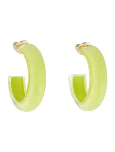 Pre-owned Alison Lou Lucite Jelly Hoop Earrings In Multi