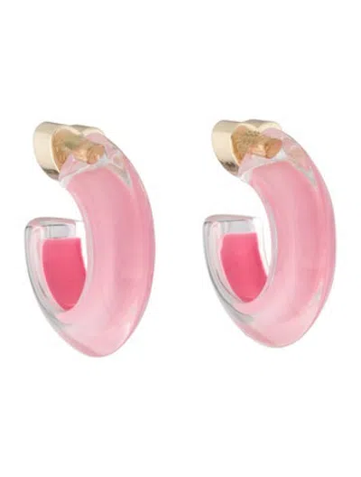 Pre-owned Alison Lou Lucite Jelly Huggies In Multicolor