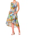 Alison Sheri A-line High Low Dress In Multicolor In Multi