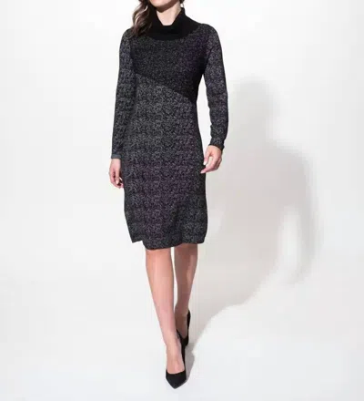 Alison Sheri Cowl Neck Sweater Dress In Black