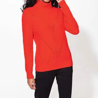 Alison Sheri Cowl Neck Sweater In Red