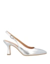 Alissia Woman Pumps Silver Size 11 Soft Leather