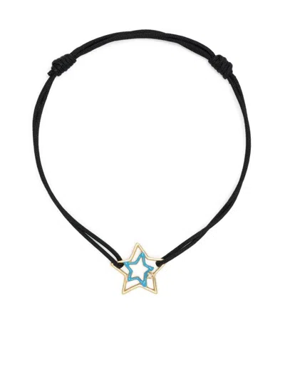 Alíta Alita Cord Bracelet Estrella Brillante Enamel Accessories In Blue