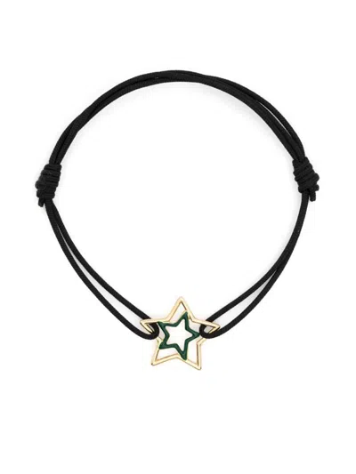 Alíta Alita Cord Bracelet Estrella Enamel Accessories In K1b10 Bottle Green/eco_int. Black