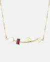 Alíta Golden Classic Petals Necklace In Multicolor