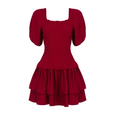 Alive New York City Lady In Red Mini Dresss