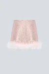 Alive New York City Women's Pink Euphoria Feather Mini Skirt In Pink