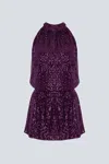 Alive New York City Women's Purple Amethyst Glow Mini Dress In Purple