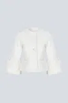 Alive New York City Women's White Angel Coccoon Jacket In Neutral