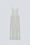 Alive New York City Women's White / Silver Diamond Starlight Maxi Dress In White