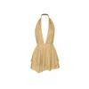 Alive New York City Women's Yellow / Orange Golden Girl Mini Dress