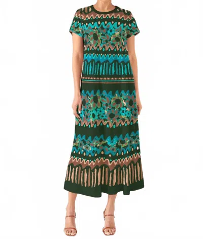 Alivia Charise T-shirt Dress In Green Multi