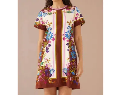 Alivia Charli Mini Dress In Brown Multi