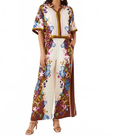 Alivia Geri Pants In Cinnamon Ivory In Multi