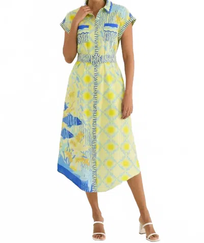 Alivia Willa Midi Dress In Golden Reef In Multi