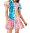 Alivia Gwen Mini Dress In Floral Pond Multi In Multi