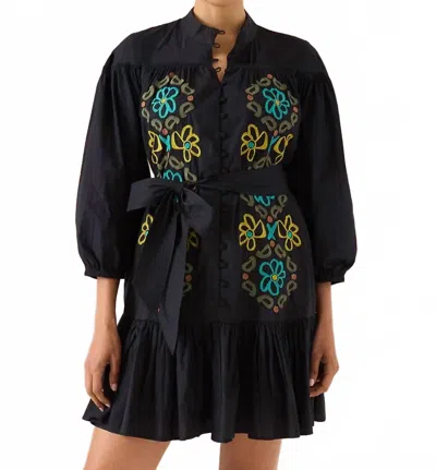 Alivia Lori Anne Dress In Black In Blue