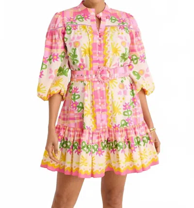 Alivia Lori Anne Mini Dress In Pink In Multi