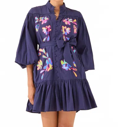 Alivia Lori Dress In Navy Floral In Multi