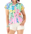 Alivia Milly Button Down Shirt In Dandelion Daze In Multi