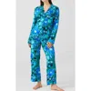 Alivia Sofia Print Pajamas In Floral Pond Jade