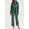 Alivia Sofia Print Pajamas In Stained Glass Floral Emerald