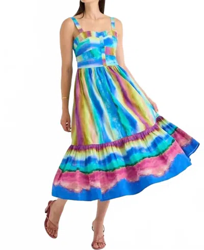 Alivia Sunset Stripe Gianna Dress In Multi