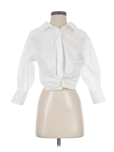 Pre-owned Alix Nyc 3/4 Sleeve Blouse In White
