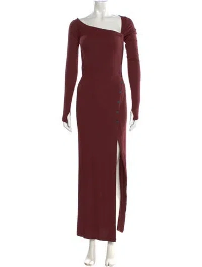 Pre-owned Alix Nyc Asymmetrical Long Dress In Red
