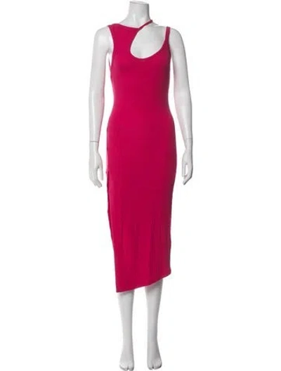 Pre-owned Alix Nyc Asymmetrical Midi Length Dress In Pink