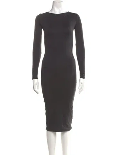 Pre-owned Alix Nyc Bateau Neckline Knee-length Dress W/ Tags In Gray