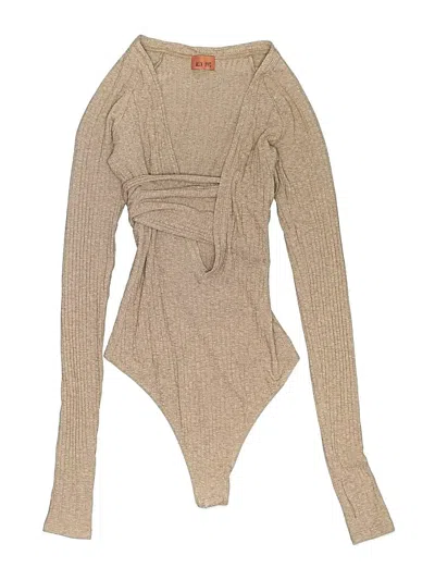 Pre-owned Alix Nyc Bodysuit In Tan