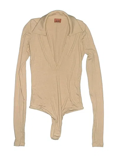 Pre-owned Alix Nyc Bodysuit In Tan