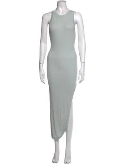 Pre-owned Alix Nyc Crew Neck Long Dress In Green