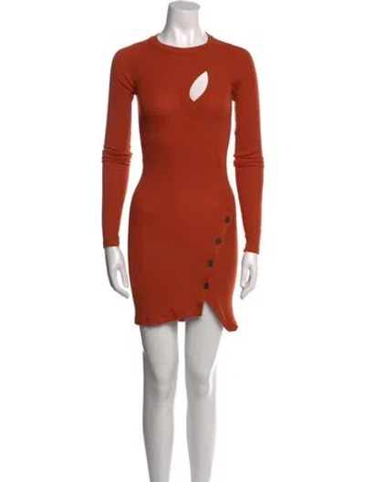 Pre-owned Alix Nyc Crew Neck Mini Dress W/ Tags In Orange