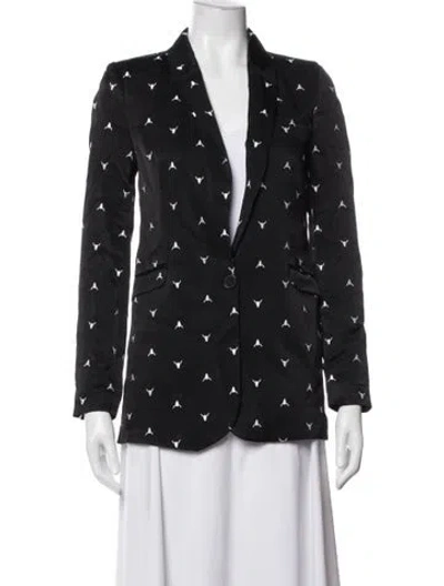 Pre-owned Alix Nyc Graphic Print Blazer In Blue