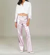 Alix Nyc Jay Pant In Pink Metallic In Multi