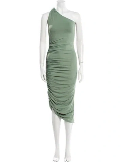 Pre-owned Alix Nyc Nylon Midi Length Dress In Green